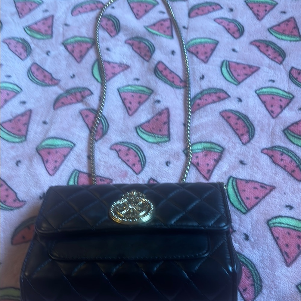 Black Quilted Chain Bag